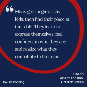 quote from Girls on the Run Greater Boston coach